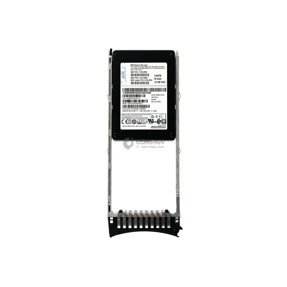 01EJ596 IBM FLASH SSD 3.84TB SAS 12G 2.5" SFF FOR IBM STORWIZE V7000 G2